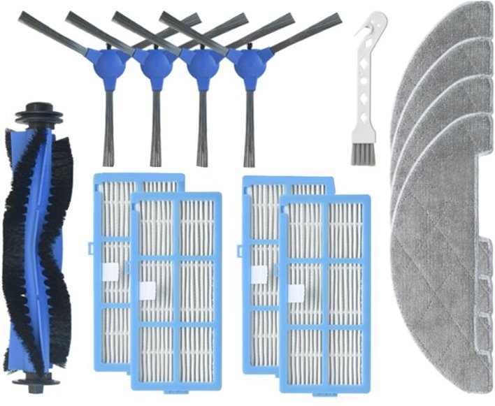 14 stücke für 850T Roboter Staubsauger Zubehör Ersatz Teile Wichtigsten Pinsel Seite HEPA-Filter