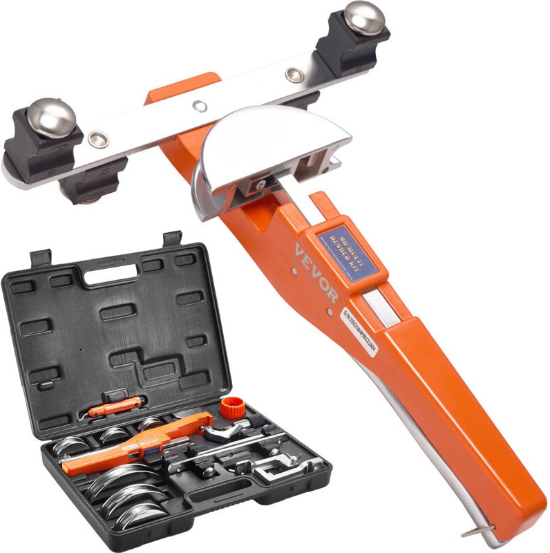 VEVOR Rohrbieger Ø6-22mm Rohrbiegemaschine Handrohrbieger Satz Rohrbiegegerät Vorwärts & Rückwärts bis 90° + Rohrschneid...