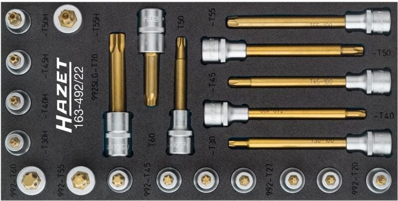Torx Schraubendreher-Steckschlüsseleinsatz Satz, Vierkant hohl 12,5 mm (1/2), Innen torx Profil, Tamper Resistant torx P...