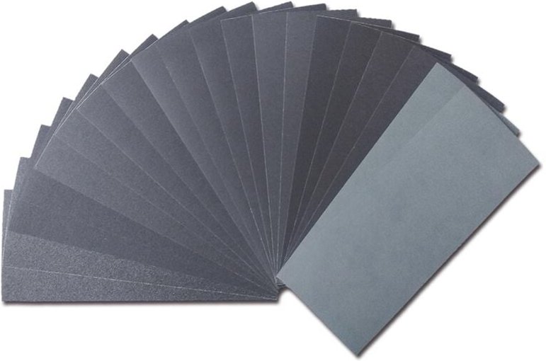 Schleifpapier-Vielfaltspackung, 20-teiliges Schleifpapiersortiment zum Schleifen von Holz und Metall, Nass-Trocken-Blätt...