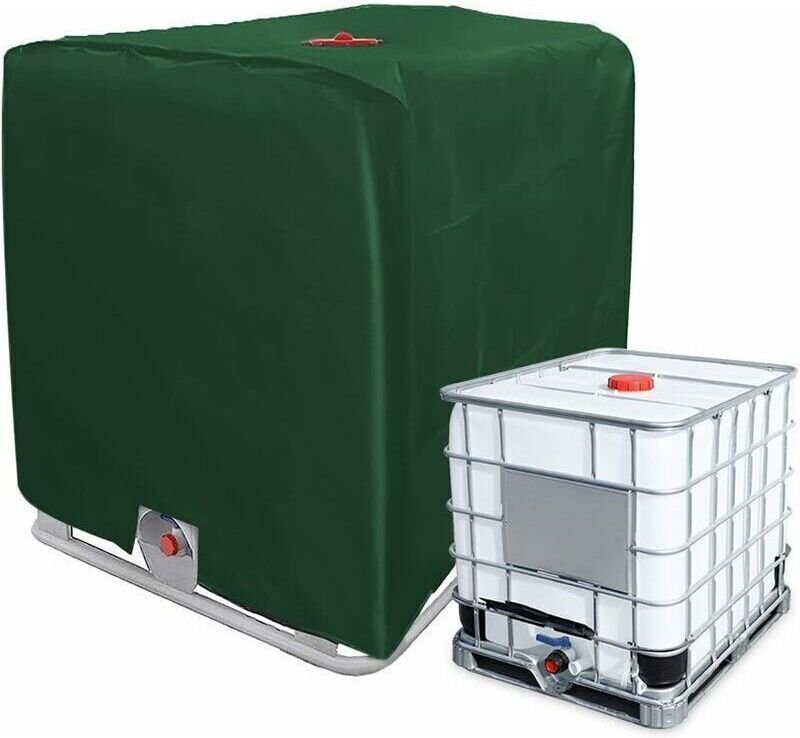 IBC-Tankabdeckung für 1000-Liter-IBC-Container, GU.B/bon 116 x 100 x 120 cm Wassertankabdeckung, UV- und regenbeständig ...