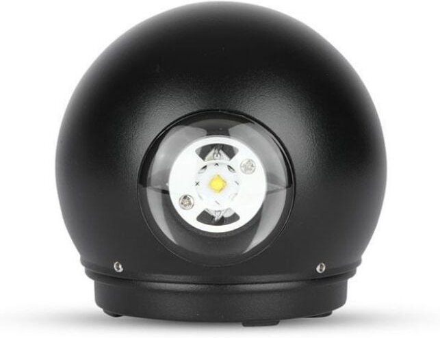 V-tac - led Kugellampe 6W 110LM/W Doppelstrahl Schwarz Naturweiß IP65