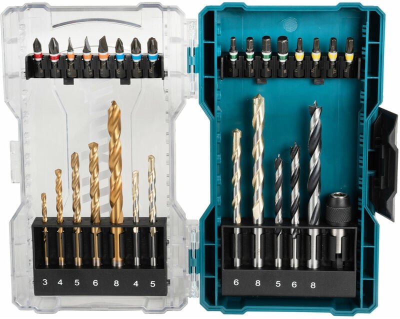 Box mit 29 Bohrern und Bits von Makita E-07054