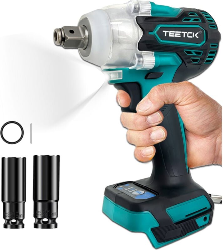 Schlagschrauber, 21V Akku-Schlagbohrer, Rad Lithium-Ionen variable Drehzahl+6 Bohrer+Körper (ohne Batterie), kompatibel ...