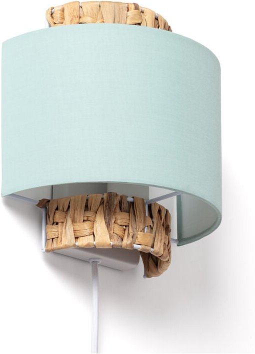 Wandleuchte Naturfasern Orleans Seladongrün