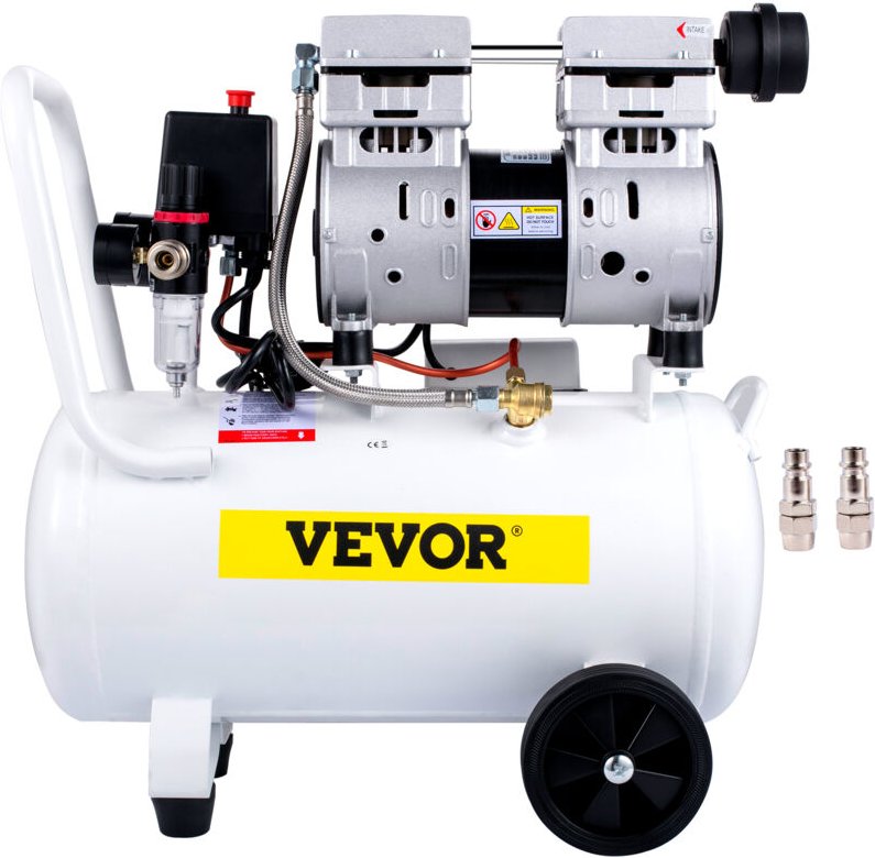 VEVOR Silent Flüsterkompressor 30L Druckluftkompressor 1,1PS/850W Leise Ölfrei Kompressor 115PSI CFM5,9 Flüster-Lautstär...