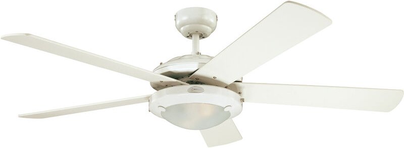 Deckenventilator Comet Weiß mit Beleuchtung 132 cm