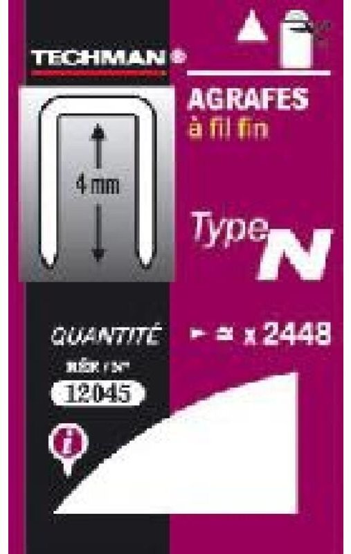 10 mm Klammern - Typ N TECHMAN