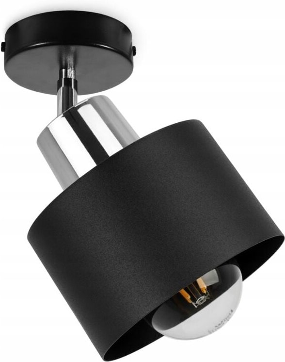 Wand-Deckenleuchte, Schwarze Led-Lampe