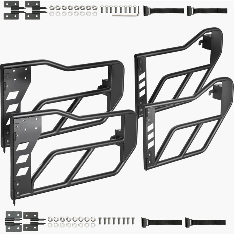 Mophorn Jeep Rohrtüren (4-türig) im Adventure-Stil mit stabilen Scharnieren und OE-Verriegelung, Türen mit Gummipolstern...
