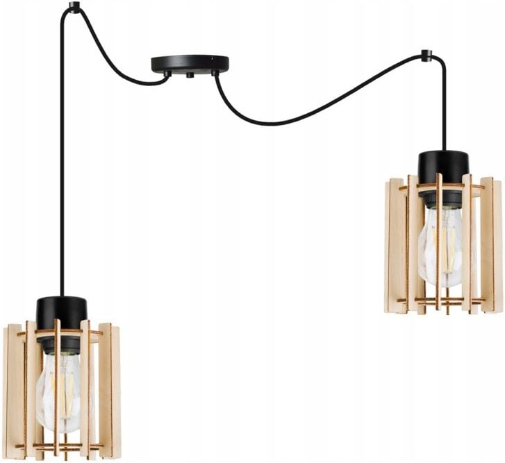 Moderne Led-Deckenhängelampe Aus Holz