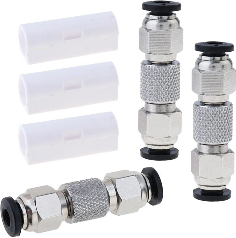 3-teiliges Edelstahl-Upgrade-Rohr mit PTFE-Anschluss, passend für Bambu Lab X1, X1C, X1E, P1P und P1S 3D-Drucker, inklus...