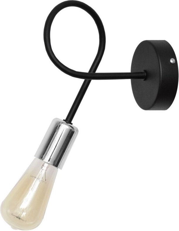 Oxford Wandleuchte Schwarz, Chrom 25cm - Helam