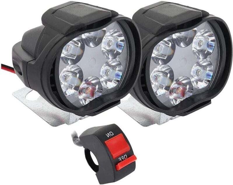 ZVD - Phare Moto Feux Additionnels led, 2Pcs Phares Avant Phares Supplémentaires pour Moto 12V Anti Brouillard Projecteu...