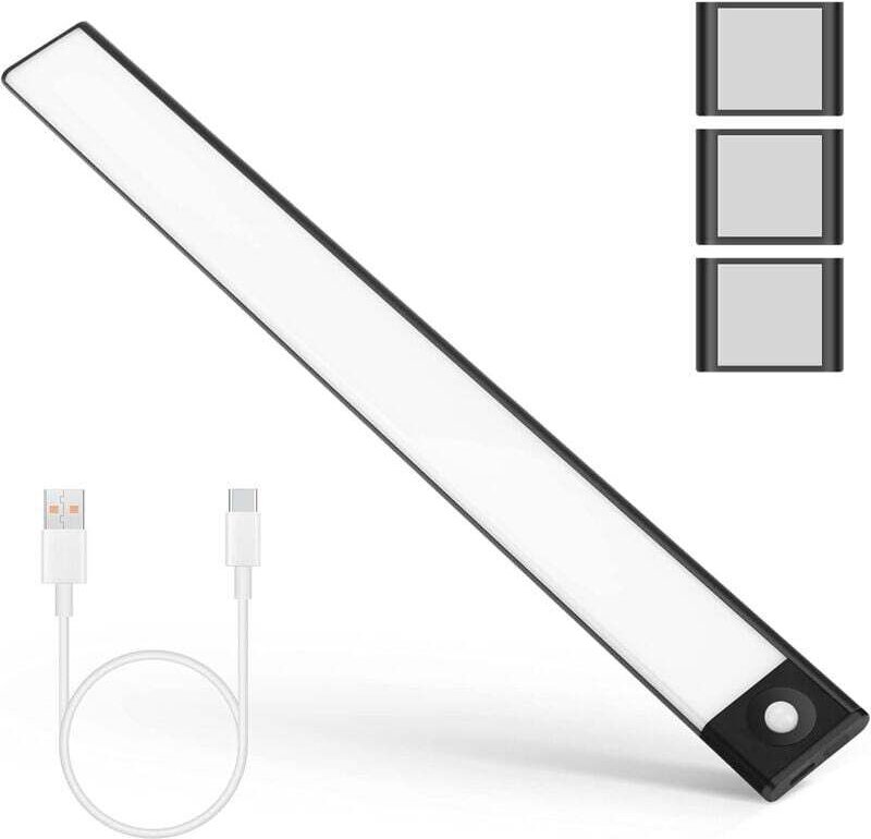 72 LED-Schrankleuchten, kabellose LED-Lichtleiste, per usb wiederaufladbares Induktions-Nachtlicht, Schrankbeleuchtung m...