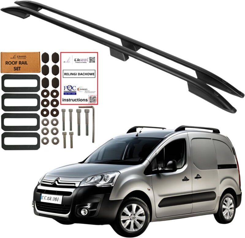 Dachreling Peugeot Partner / Citroën Berlingo II 2 (2007–2018), Schwarz