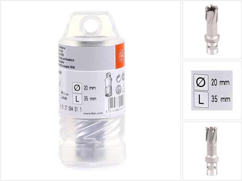 HM-ULTRA-Kernbohrer mit Quick-IN'-Aufnahme, D20/35' - Fein