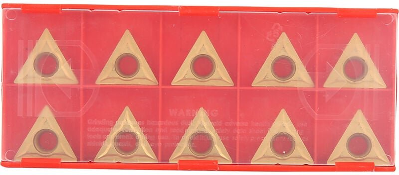 Thumbnail - Tcmt 16T304 Dreieckiges Hartmetall-Drehwerkzeug, Klinge aus Wolframstahl, Gold für die Vorschlichtung - Eosnow