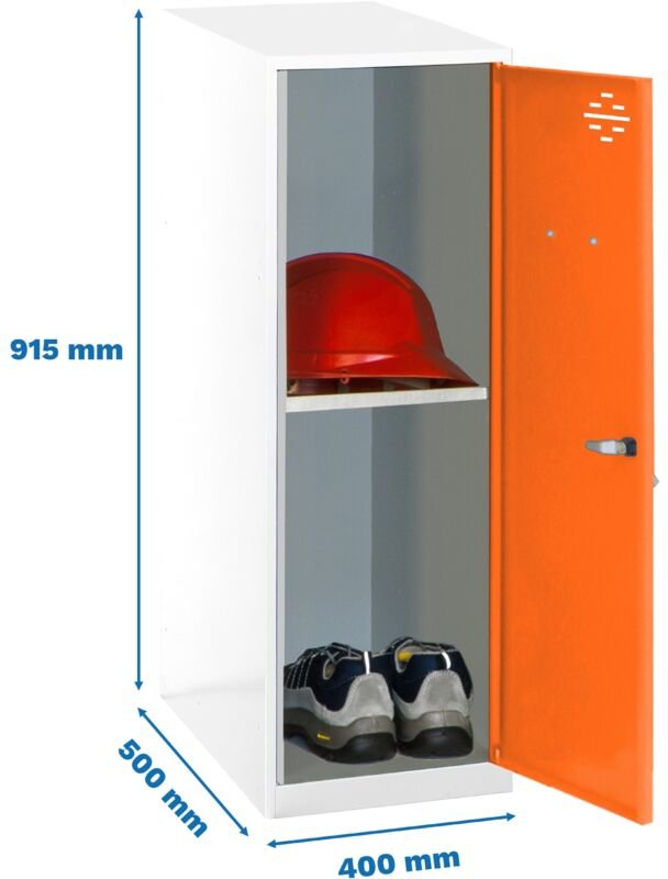 Simonrack Simonlocker Mini Schrank Weiß Orange 915x400x500 mm