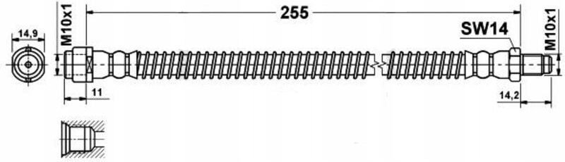 Bremsschlauch: OEM: 2114200548 Mercedes W211 S211 - Hinterachse
