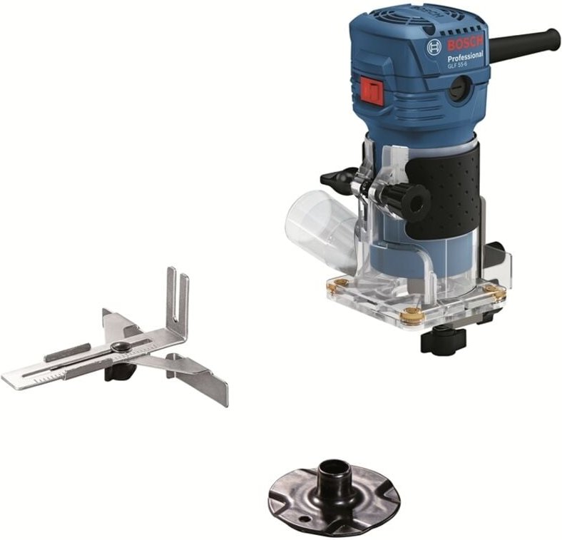 Thumbnail - Bosch Professional - Bosch Kantenfräse glf 55-6 Professional im Karton, inkl. Zubehör, 550 Watt