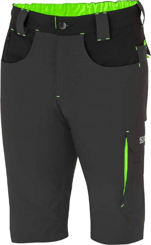 Sparco 02428GSVF Bermuda Leichte technische Shorts Laredo Black Green XL