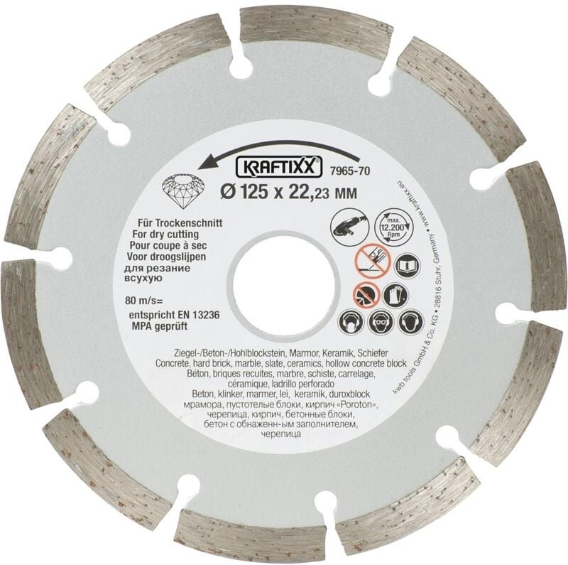Einhell - kwb Kraftixx Dia Trennscheibe Silver - Line ø 125 mm, 125 mm x 22 mm, Kreissägeblatt