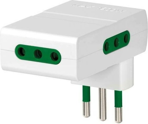Multiple adapter 3 prese 10a white color ri.00310.b