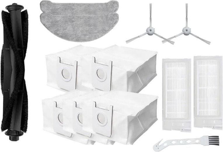 Roboter-Staubsauger, Hauptseitenbürste, Hepa-Filter, Wischtuch, Staubbeutel