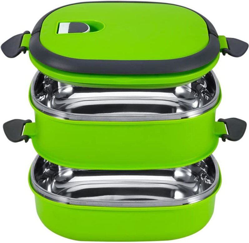 Auslaufsichere, thermische Edelstahl-Lunchbox hält Speisen warm für Kinder/Erwachsene, Schule/Büro