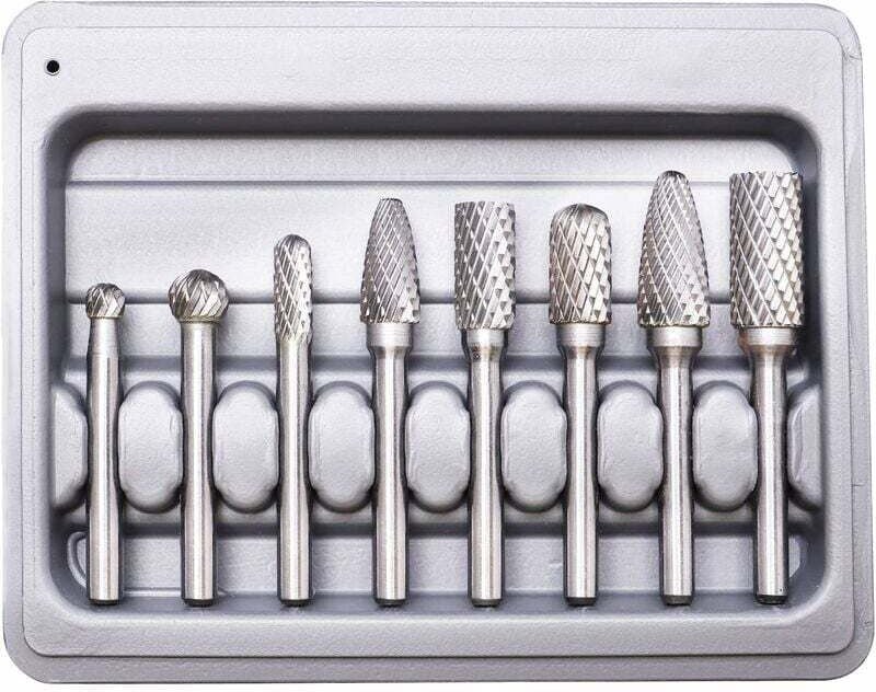 Rotationsfräser, doppelt geschnittene Wolframkarbid-Fräser, 8-teiliger doppelt geschnittener Wolframstahl-Vollhartmetall...