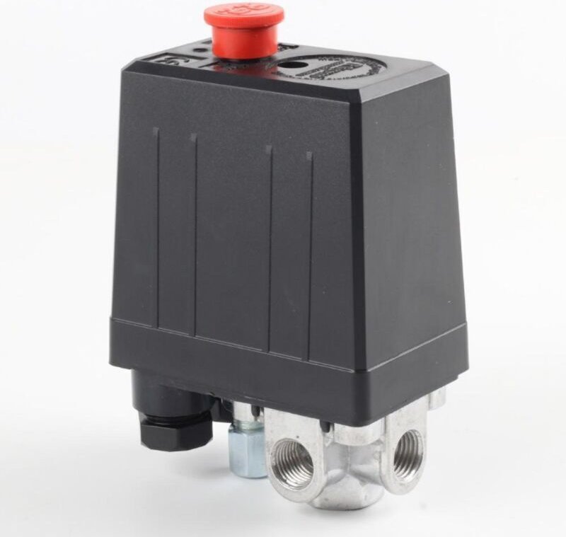 1/4"-NPT-Druckschalter für Luftkompressoren – Einphasig – 10 bar/145 psi – 4 Ausgänge – Einstellbare Druckregelung