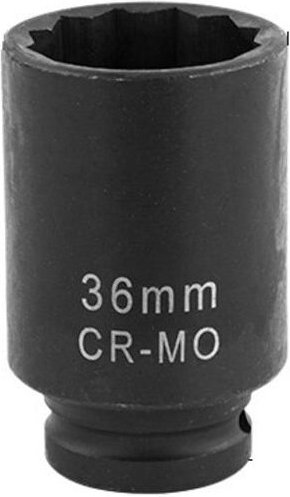 36-mm-12-Kant-Schlagschrauber-Steckschlüssel – Chrom-Molybdän-Stahl – 78 mm Länge – 1/2"-Antrieb für Schlagschrauber