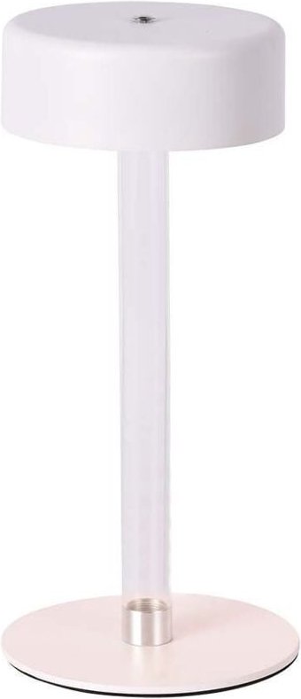 V-TAC VT-7567 LED-Tischleuchte 3 W cct 3in1 weiße und transparente Farbe wiederaufladbar mit USB C Touch Dimmbar 120 x 2...