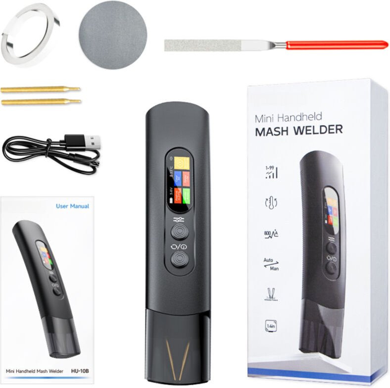 Saldatrice a punti portatile da 3360 W, uscita 800 A, schermo a colori da 3,5 cm, compatibile con la saldatura a lamina ...