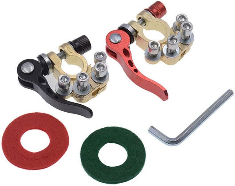 Stück Batterieklemmenverbinder Batterieklemme Autobatterieklemme Batterieklemmen Schnellclip 4-Wege-Kupferplatte Geeigne...