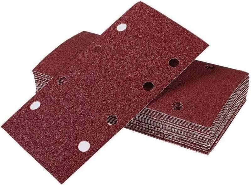 30er-Pack Schleifblätter 93 x 185 mm Selbsthaftendes quadratisches Schleifpapier 8 Löcher 40er Körnung Ideal zum Schleif...