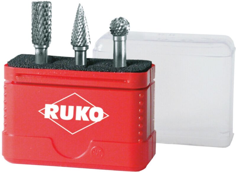 116001 Frässet Hartmetall Schaftdurchmesser 6 mm 3teilig - Ruko