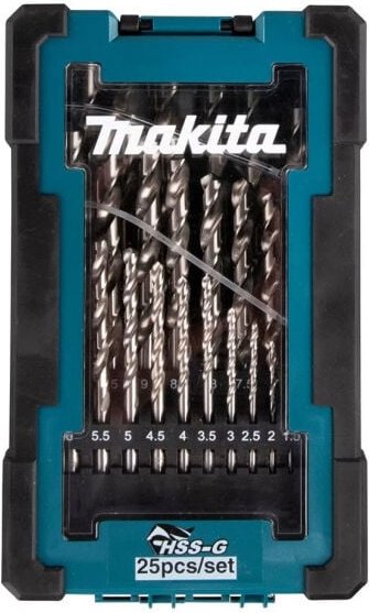 Set mit 25 Metallbohrern hss-g Makita D-67555