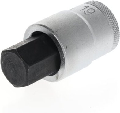 Steckschlüsseleinsatz in 19 1/2 ″ Innen-6-kant Schlüsselweite 19 mm Länge 60 mm