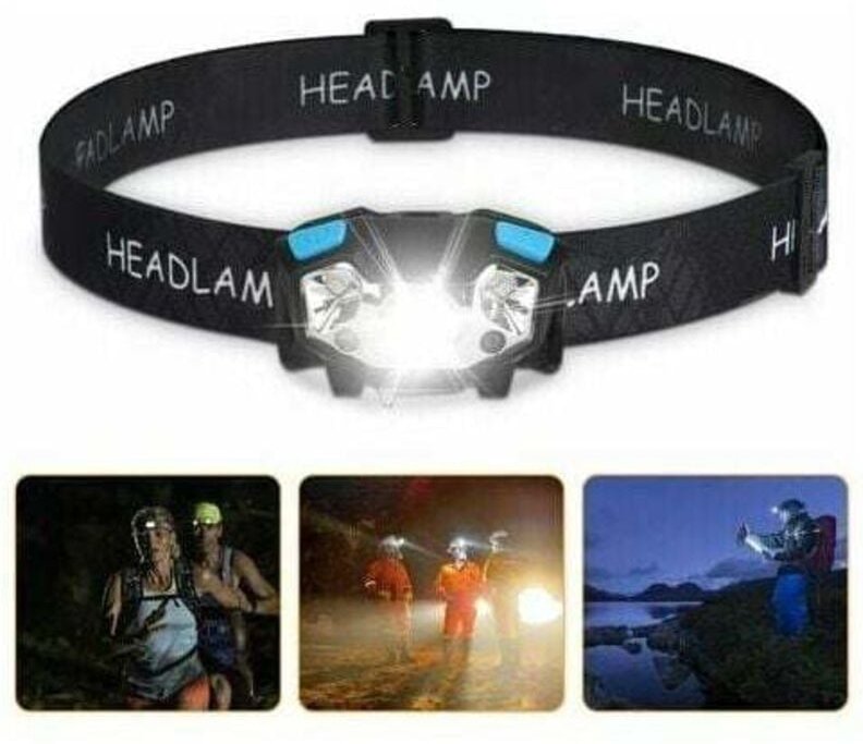 LED-Stirnlampe, 5000 Lumen LED-Arbeitsleuchte, Bewegungssensor-Stirnlampe, wiederaufladbares, wasserdichtes USB-Arbeitsl...