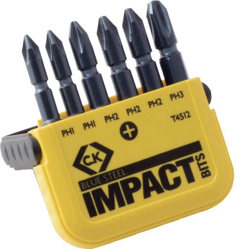 C.k T4512 Bit-Set 6teilig Kreuzschlitz Phillips Torsion Control Technologie