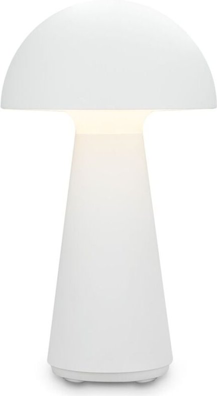 Briloner - led Akku-Tischleuchte Tischlampe für innen außen Garten usb IP44 weiß Pilz