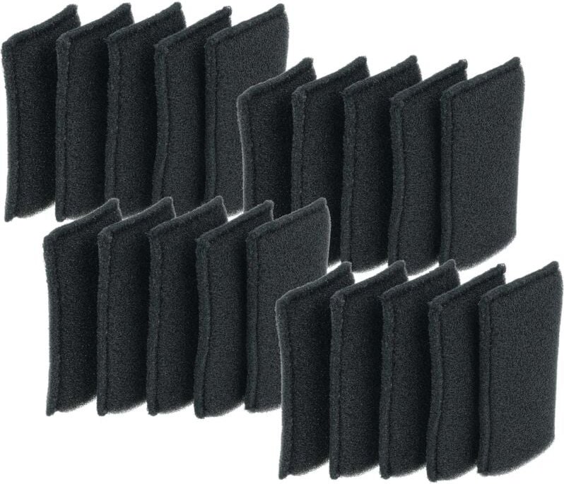 vhbw 20x Staubsaugerfilter kompatibel mit Einhell TE-VC 18/10 Li-Solo EX TH Staubsauger - Schaumstofffilter Schwarz