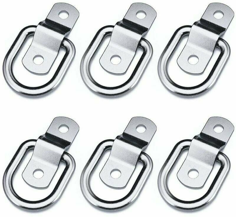 Thumbnail - 6er-Pack robuste Zurrringe zum Montieren, Sichern, Gurte, Klampen, Haken, Anhängeranker, Länge 4 mm