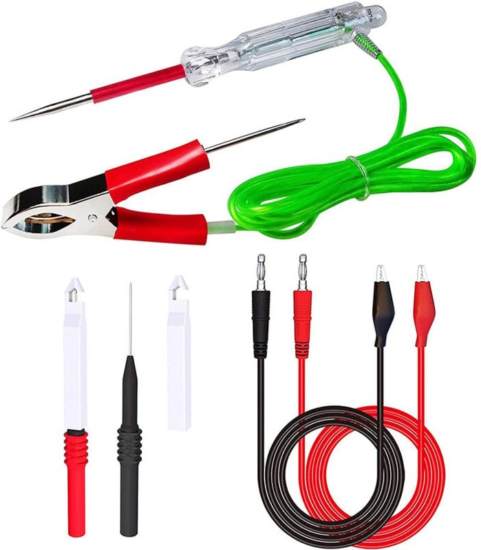 Tlily - Kfz-Stromkreistester, Prüfleitungen, Prüflampe, 3-24 v Spannungstester, Doppelsonden, Krokodilklemmen, Zweiwege-...