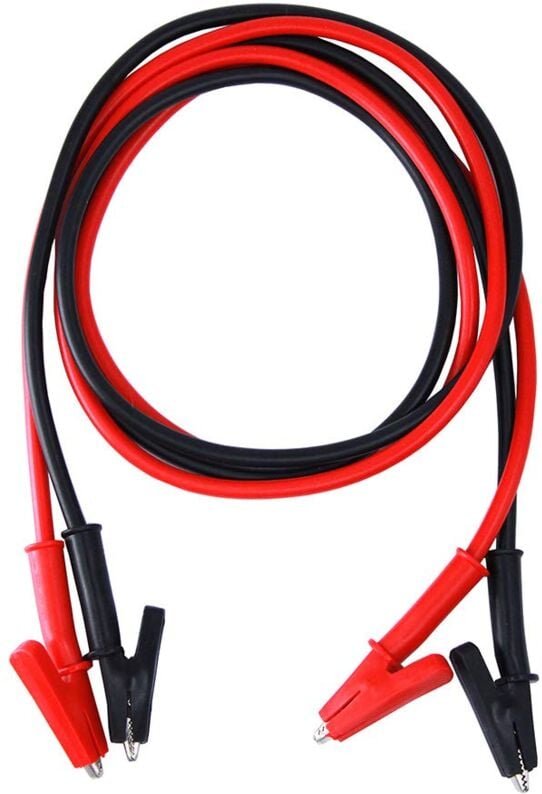 Dolaso - 2 Stück) 15 a 3,3 Fuß doppelseitige Krokodilklemmen-Messleitung, Krokodilklemmen an Krokodilklemme, robuste Sil...