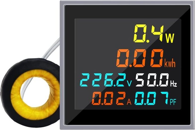 Ccykxa - Mini-Wechselstrom-Energiezähler, 1 Phase, 110 v, 220 v, 100 a, Voltmeter, Amperemeter, Wattmeter, Frequenzteste...