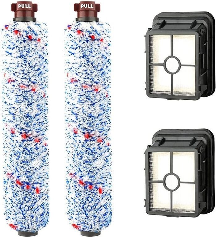 Ersatzzubehör 2 Mehrflächen-Rollenbürsten + 2 Filter für die Serien bissell Crosswave 17132 und 2225N