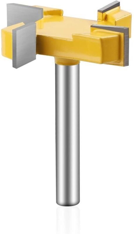 Tigrezy Oberflächenfräser, Nutfräser, 8-mm-Fräser mit 1/4"-Schaft und T-Klinge, für Türen, Tische, Regale, Wände und meh...